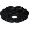 Ekena Millwork Rotherham Ceiling Medallion (Fits Canopies up to 3 1/2"), 18"OD x 3 1/2"ID x 1 1/2"P, Jet Black CM17ROBLF - alternate 4